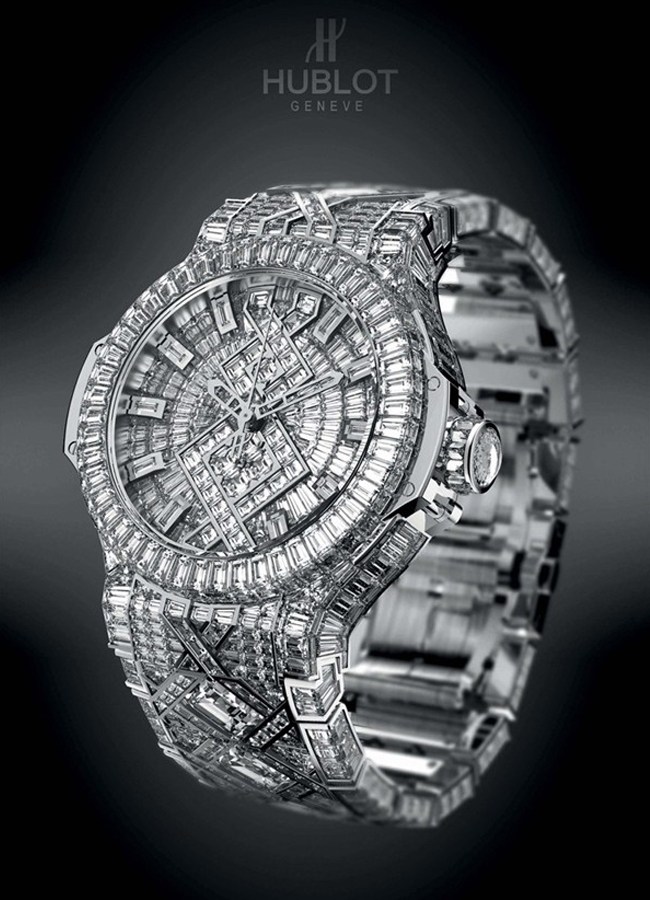 relojes mas caro del mundo, hublot big ban de diamantes y oro blanco